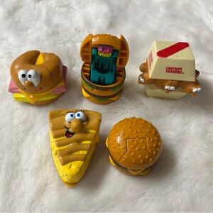 1989 Lickety Splits Rolling Food Racers Lot Kid's Club Meal Toys